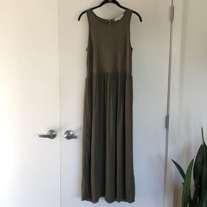LOFT maxi dress, olive green